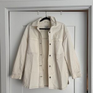 Abercrombie & Fitch Cream Jean Jacket